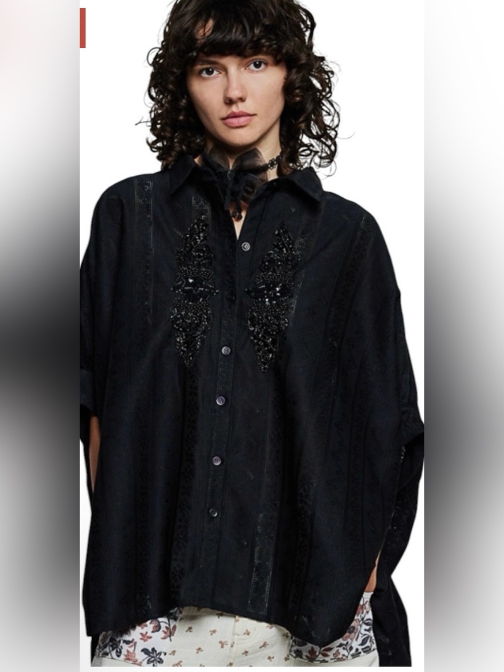 891:  POL NEW EMBELLISHED TOP BLACK (H24)